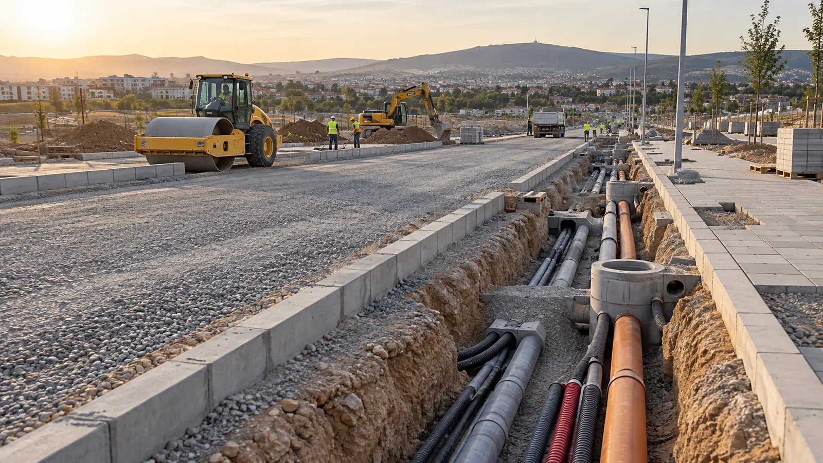 Obras de urbanización y ejecución de infraestructuras urbanas